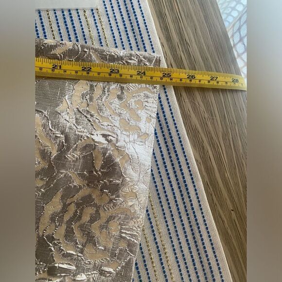 Barneys New York Skirt Sz 36 Brocade Floral  Silver Metallic Lined Made In Italy - Picture 13 of 16